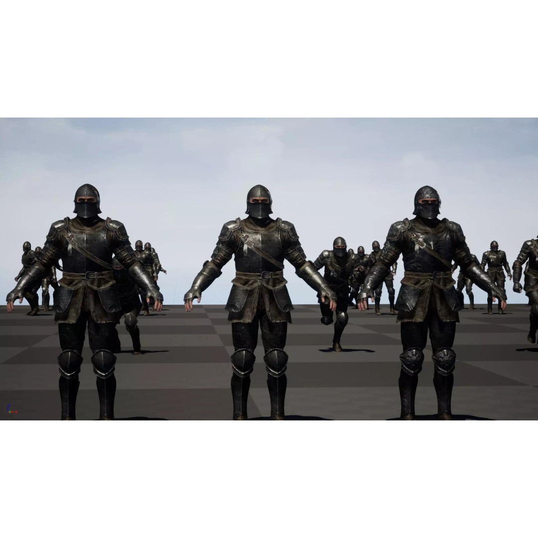 NPC Guardian1 3D Model – Low Poly Game Character, Rigged, FBX - View 29