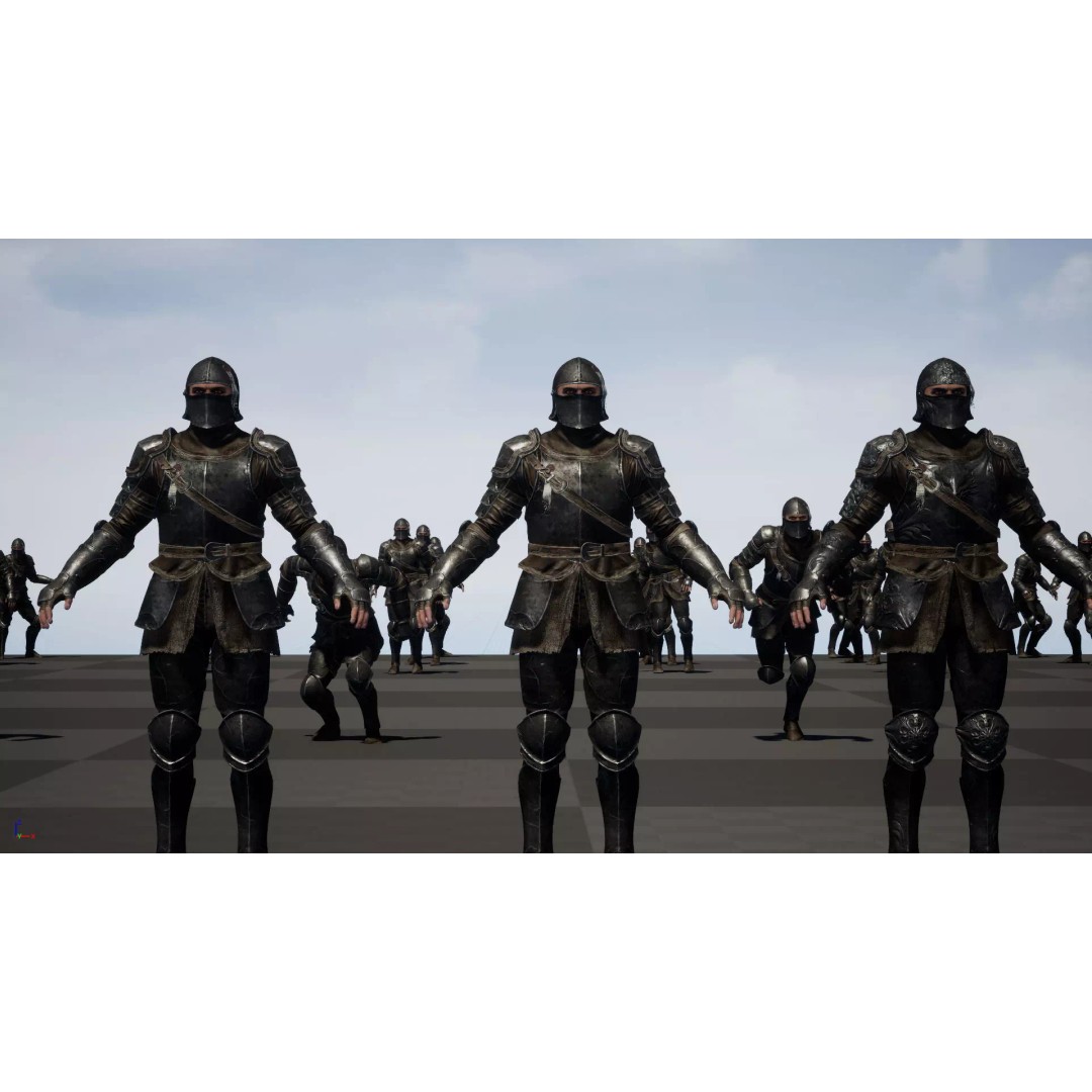 NPC Guardian1 3D Model – Low Poly Game Character, Rigged, FBX - View 30