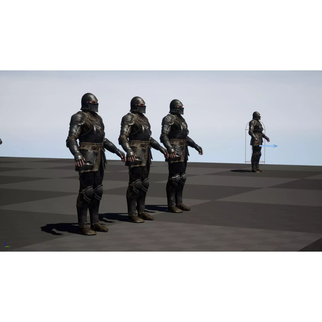 NPC Guardian1 3D Model – Low Poly Game Character, Rigged, FBX - View 31