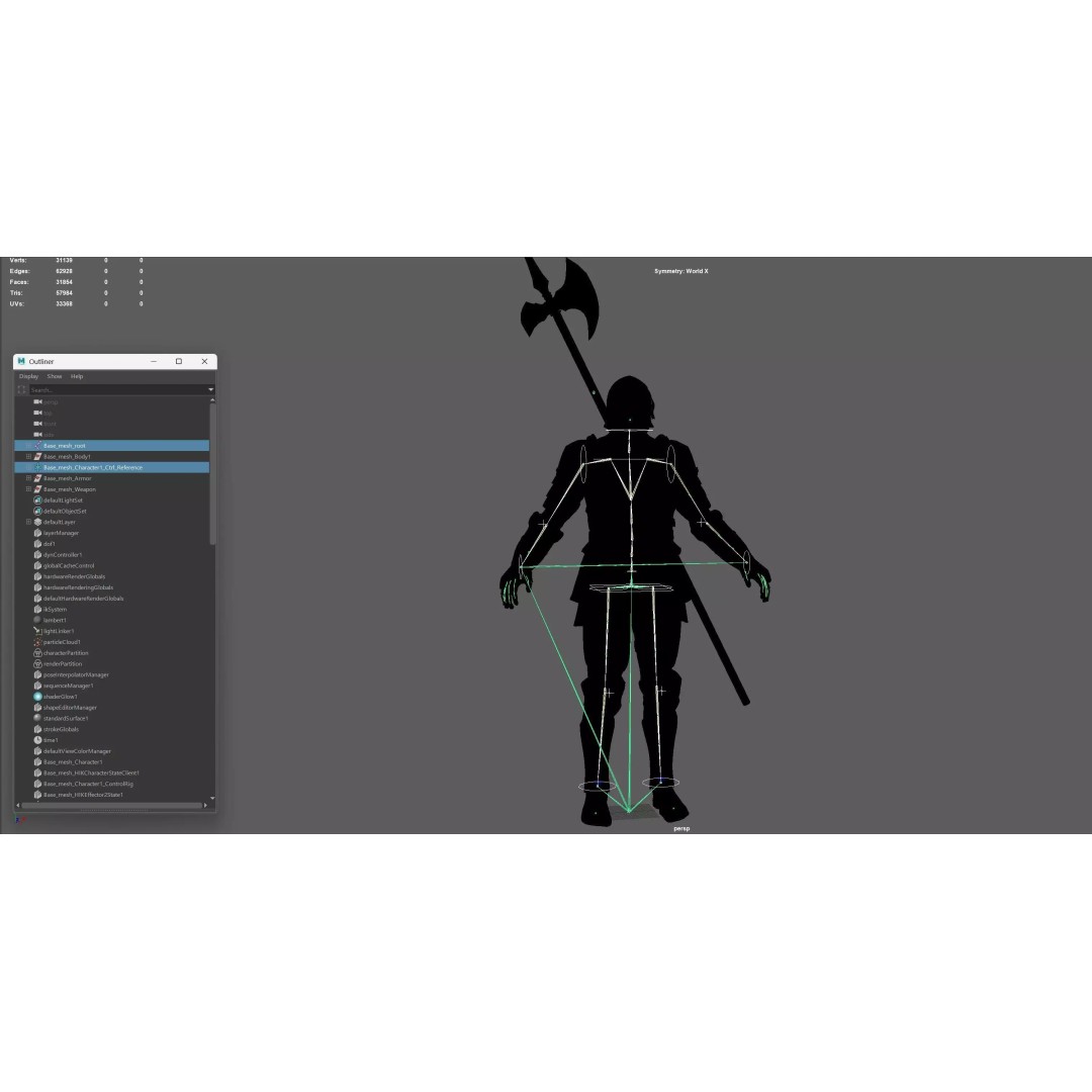 NPC Guardian1 3D Model – Low Poly Game Character, Rigged, FBX - View 34