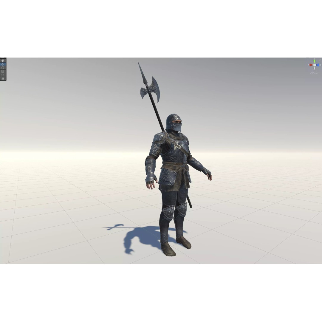 NPC Guardian1 3D Model – Low Poly Game Character, Rigged, FBX - View 35