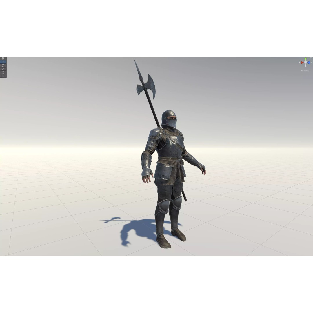 NPC Guardian1 3D Model – Low Poly Game Character, Rigged, FBX - View 36