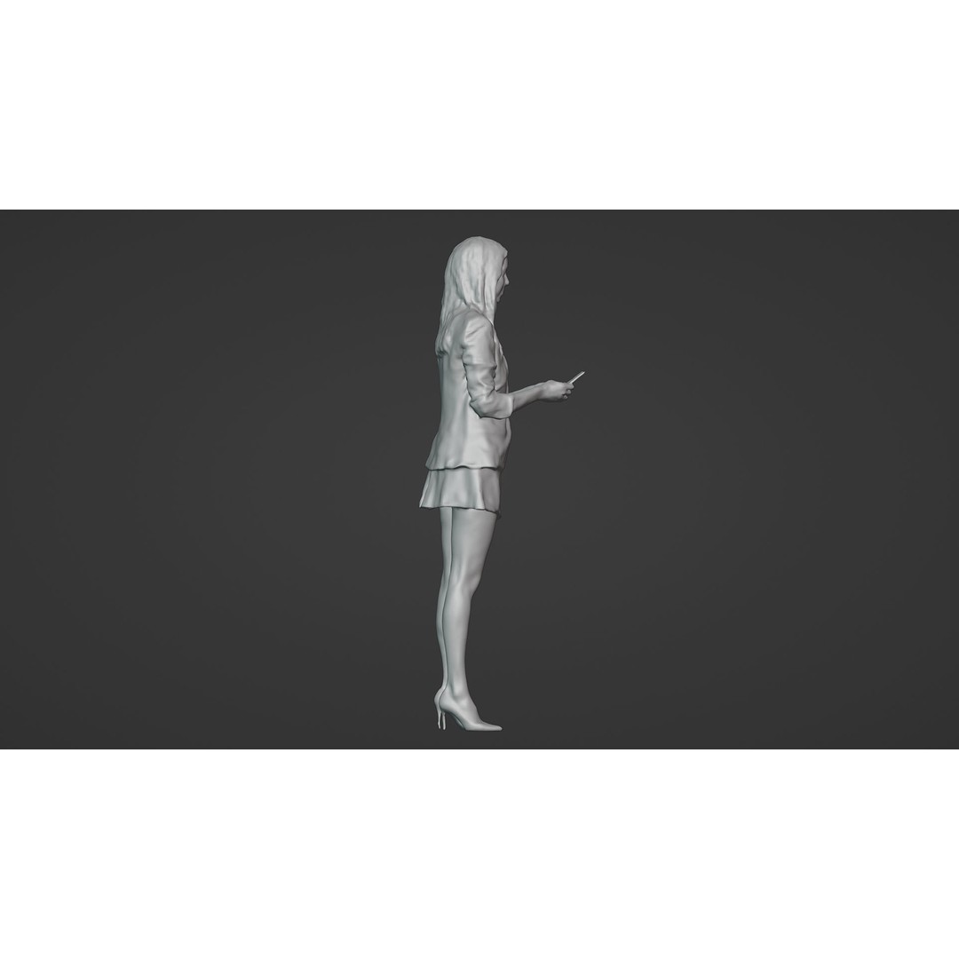 Happy Business Woman 3D Model – Photogrammetry Scan, FBX, Blender - View 10