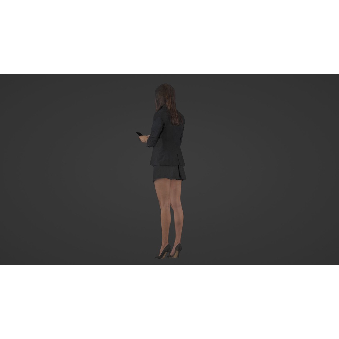 Happy Business Woman 3D Model – Photogrammetry Scan, FBX, Blender - View 14