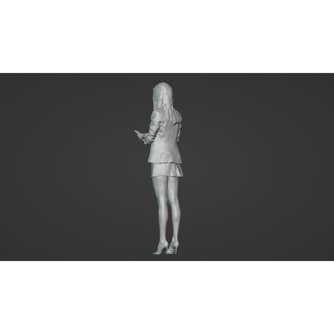 Happy Business Woman 3D Model – Photogrammetry Scan, FBX, Blender - View 15
