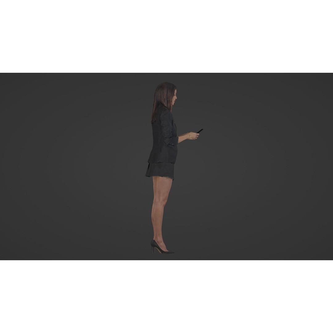 Happy Business Woman 3D Model – Photogrammetry Scan, FBX, Blender - View 9
