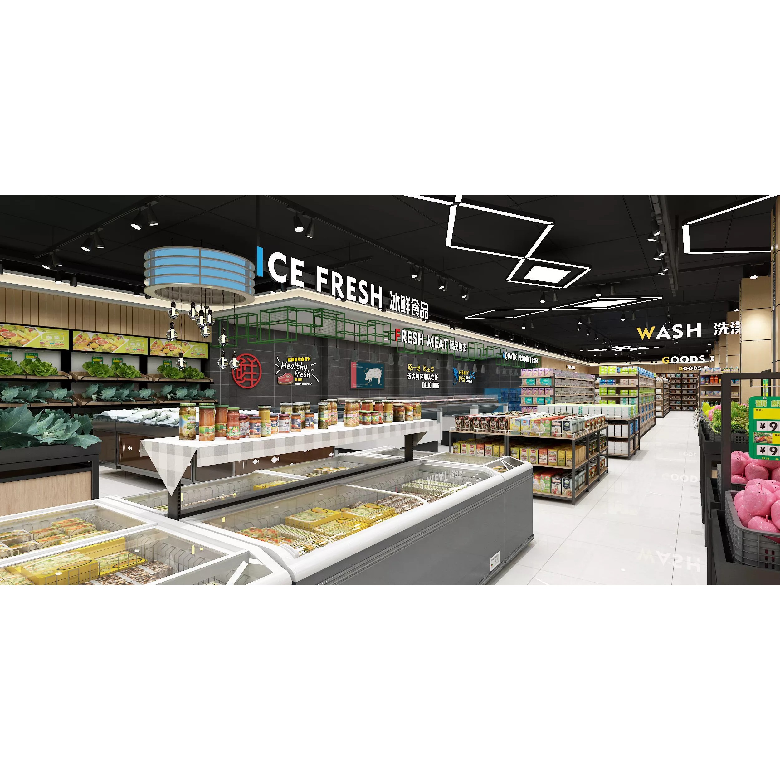 Supermarket Interior - Game-Ready 3D Model - View 3