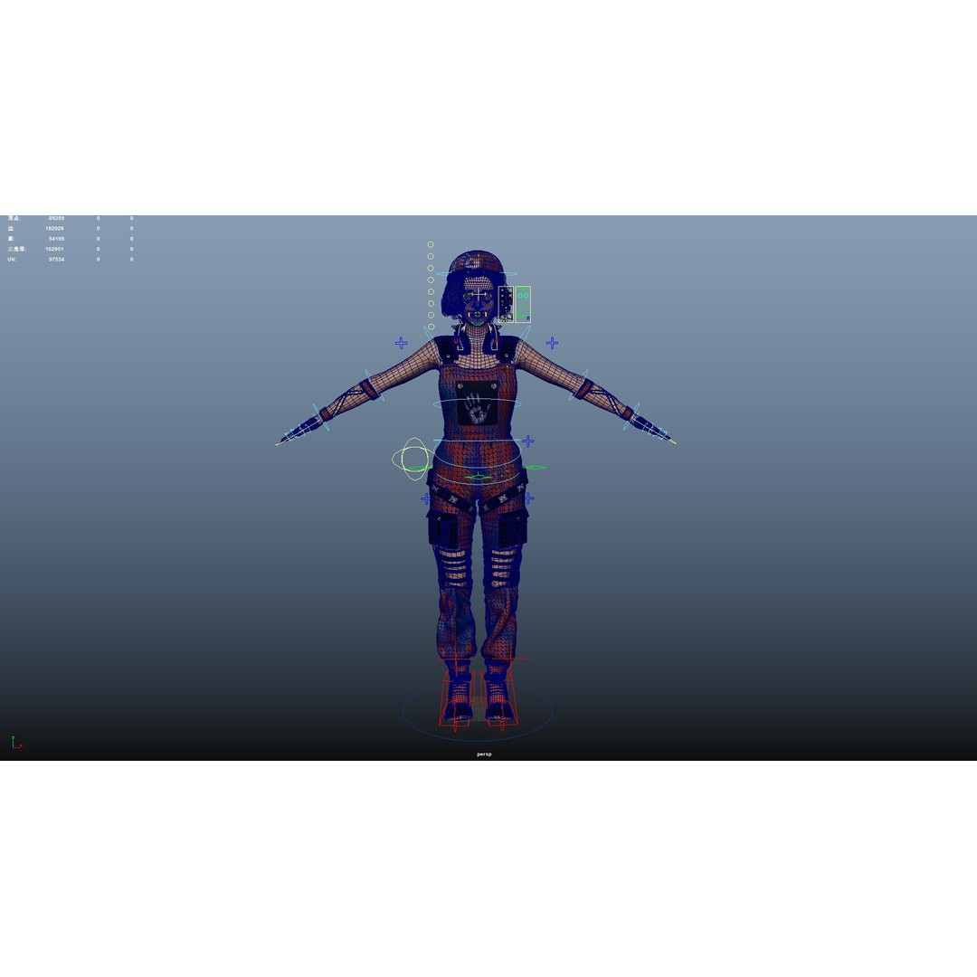 HipHop Girl 3D Model – Rigged Character for Animation, FBX, OBJ - View 20
