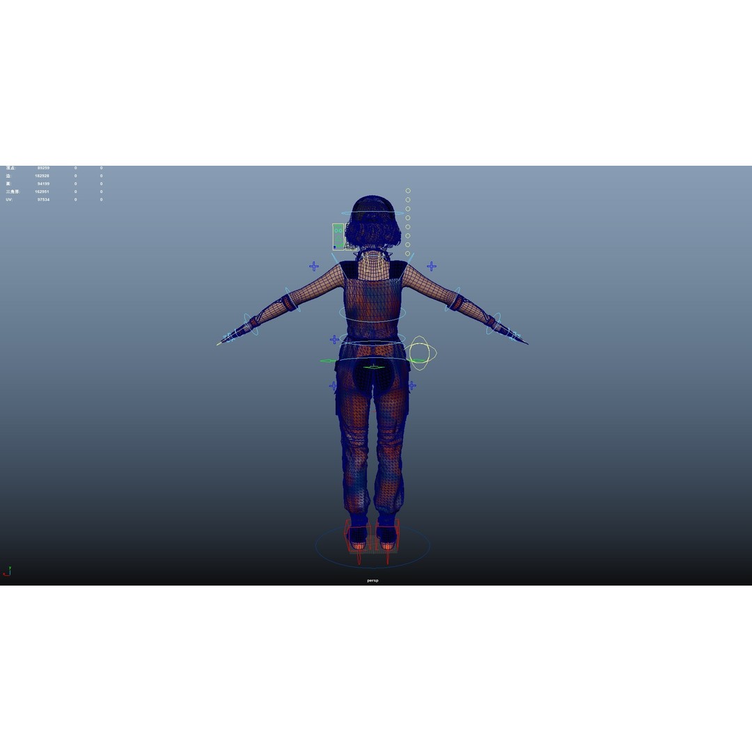 HipHop Girl 3D Model – Rigged Character for Animation, FBX, OBJ - View 24