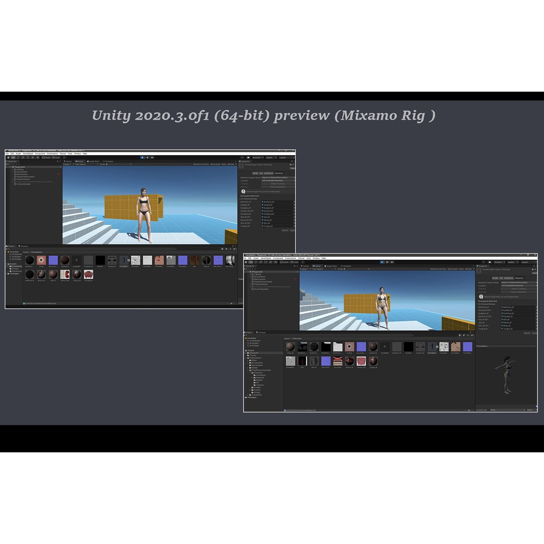 Male Female Base Mega Pack 3D Model – Low Poly Rigged Characters, FBX - View 13