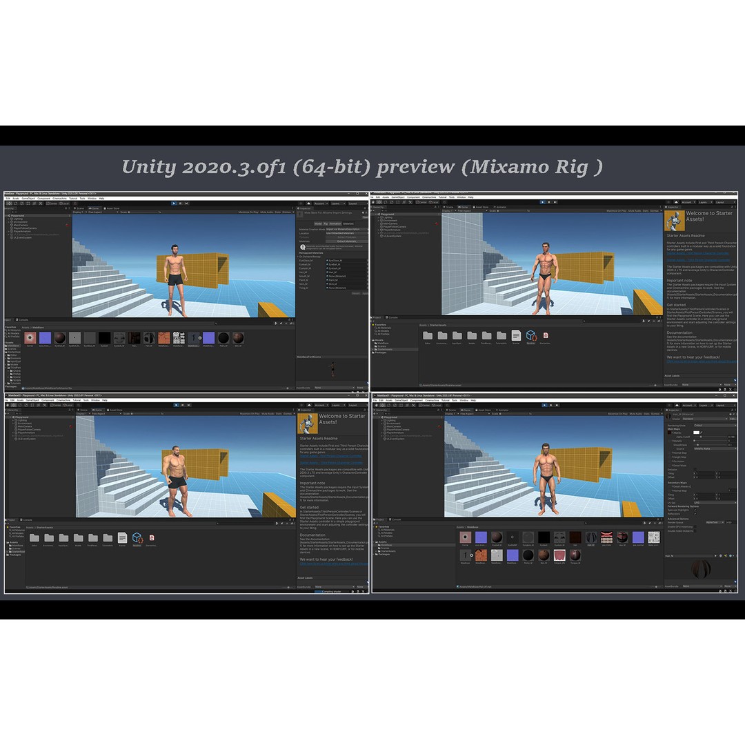 Male Female Base Mega Pack 3D Model – Low Poly Rigged Characters, FBX - View 14
