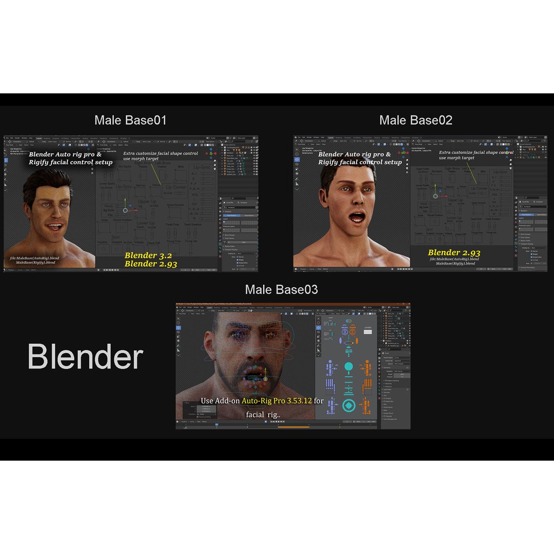 Male Female Base Mega Pack 3D Model – Low Poly Rigged Characters, FBX - View 22