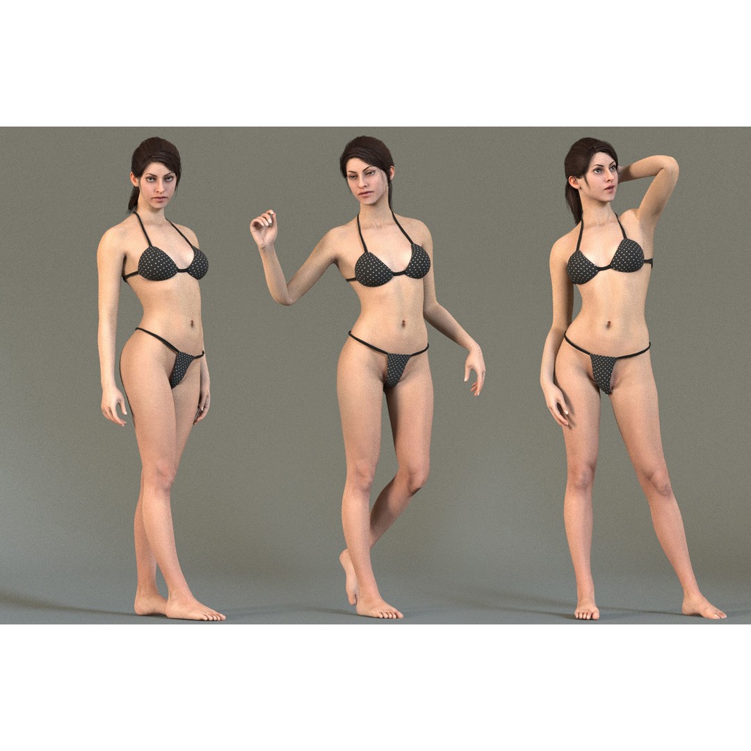 Male Female Base Mega Pack 3D Model – Low Poly Rigged Characters, FBX - View 4