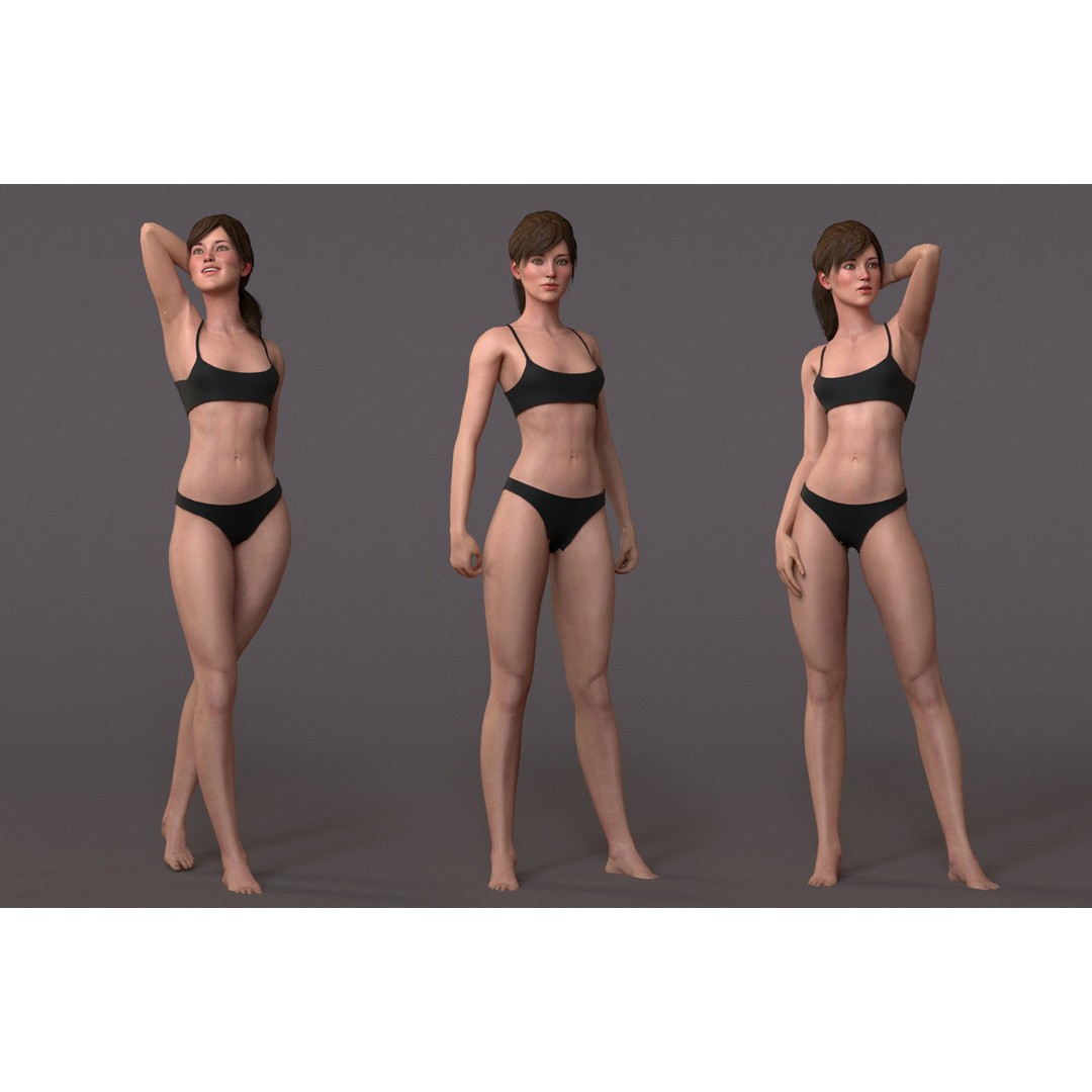 Male Female Base Mega Pack 3D Model – Low Poly Rigged Characters, FBX - View 5