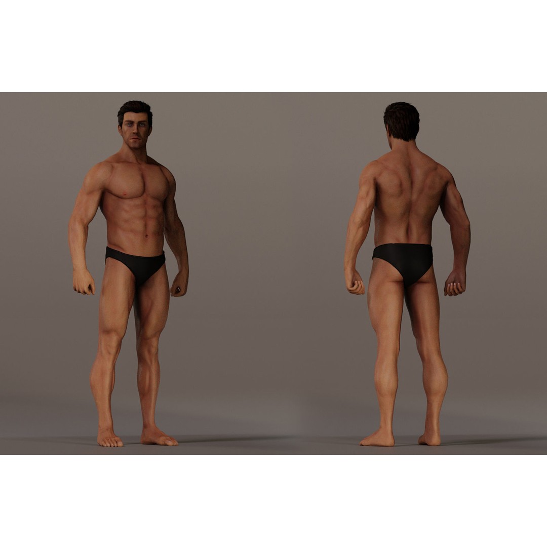 Male Female Base Mega Pack 3D Model – Low Poly Rigged Characters, FBX - View 7