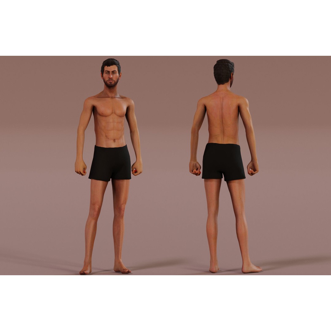 Male Female Base Mega Pack 3D Model – Low Poly Rigged Characters, FBX - View 9