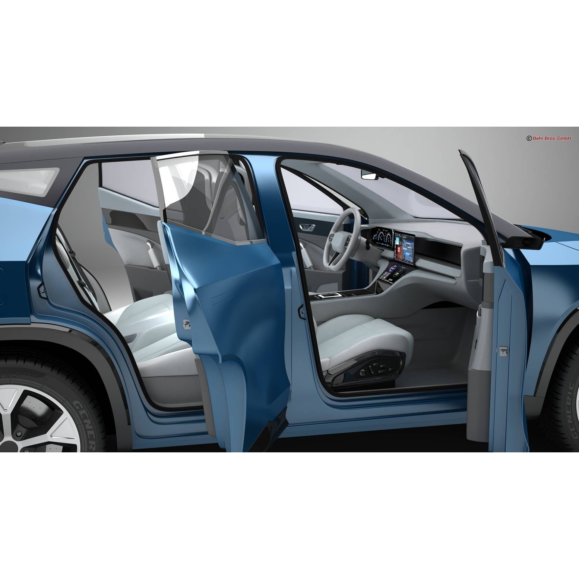 Generic Modern SUV - High-Poly Game-Ready 3D Model - View 16