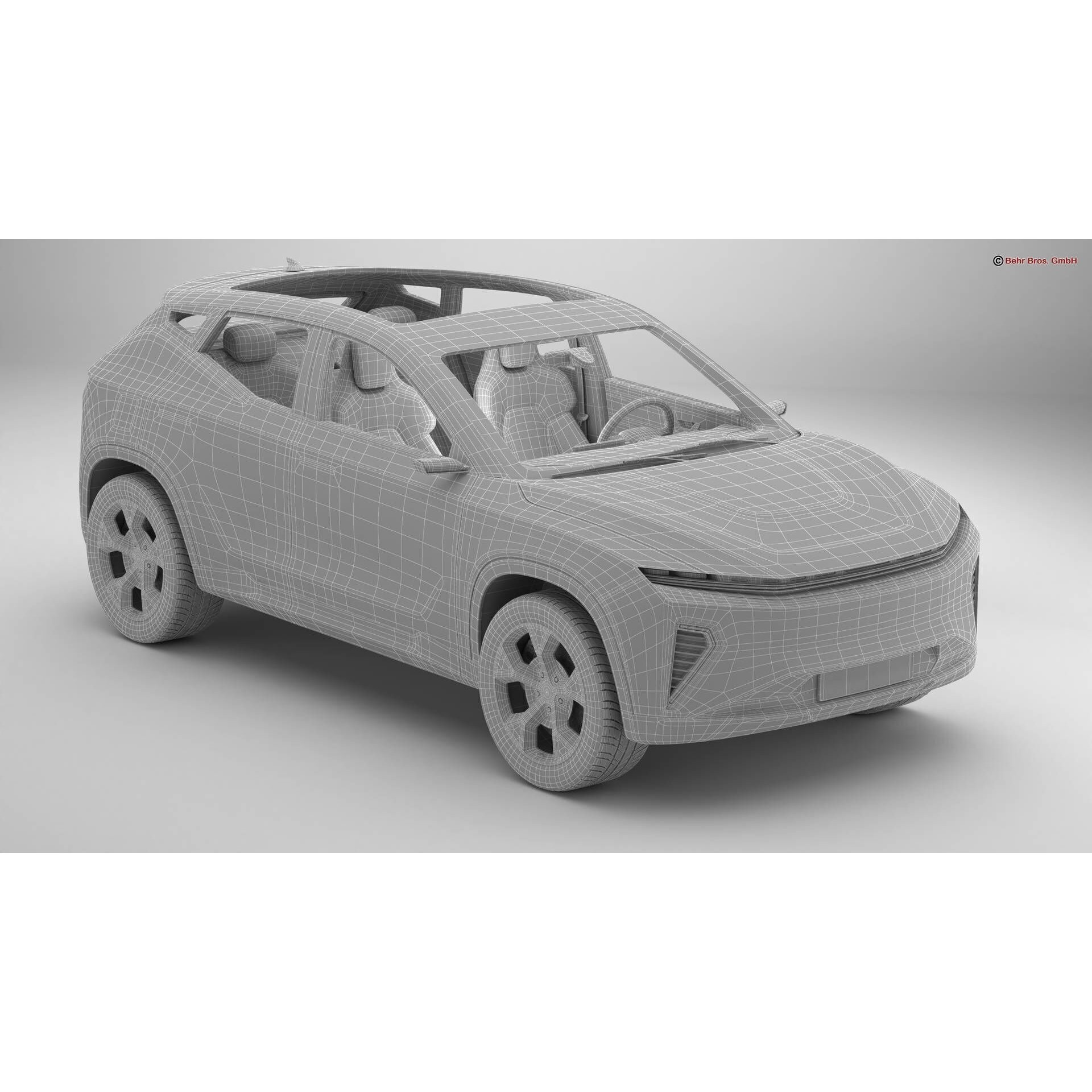 Generic Modern SUV - High-Poly Game-Ready 3D Model - View 17