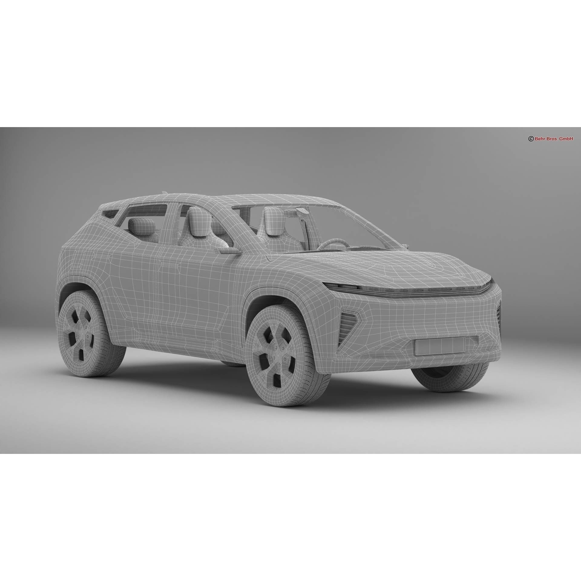 Generic Modern SUV - High-Poly Game-Ready 3D Model - View 18