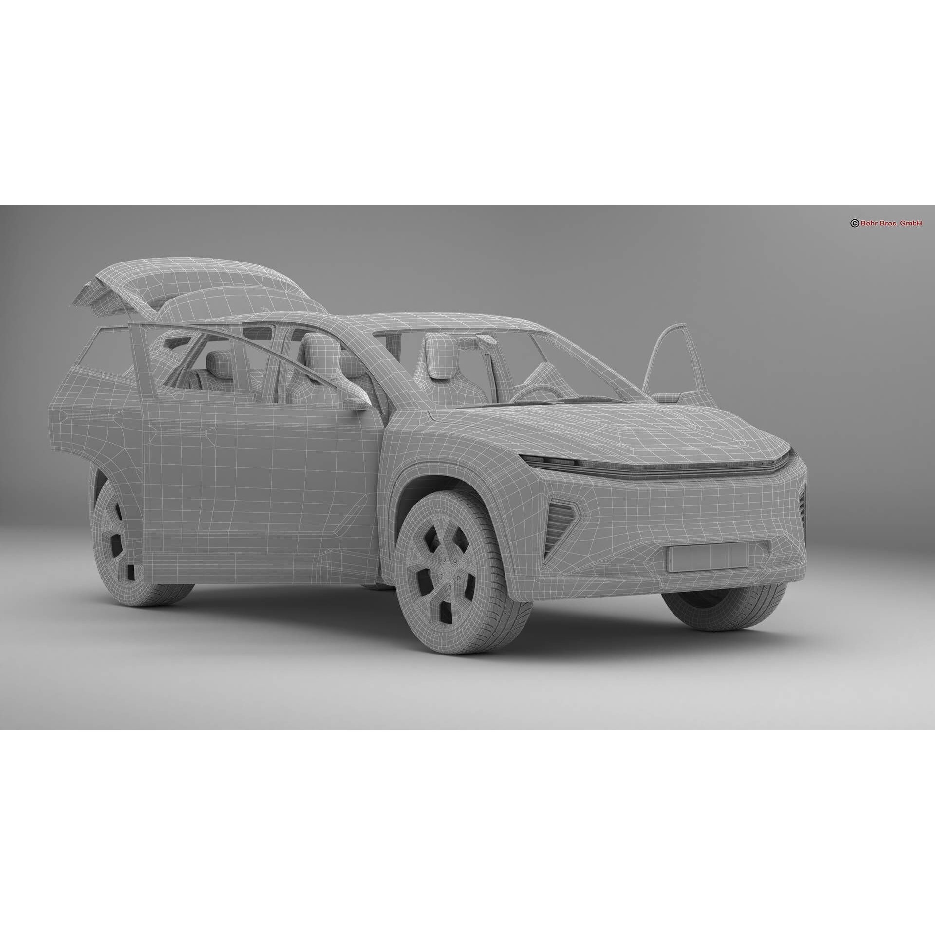 Generic Modern SUV - High-Poly Game-Ready 3D Model - View 19