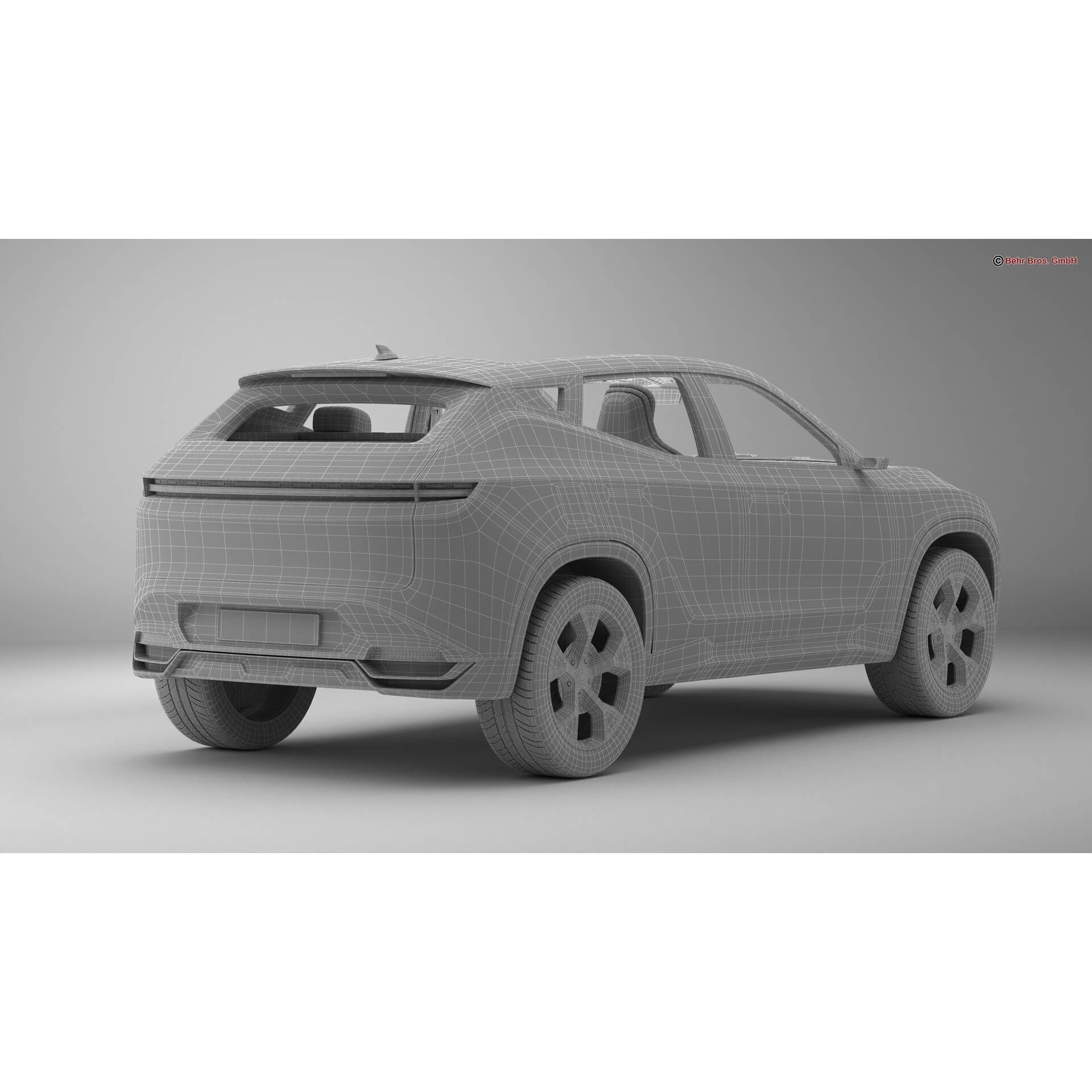 Generic Modern SUV - High-Poly Game-Ready 3D Model - View 20