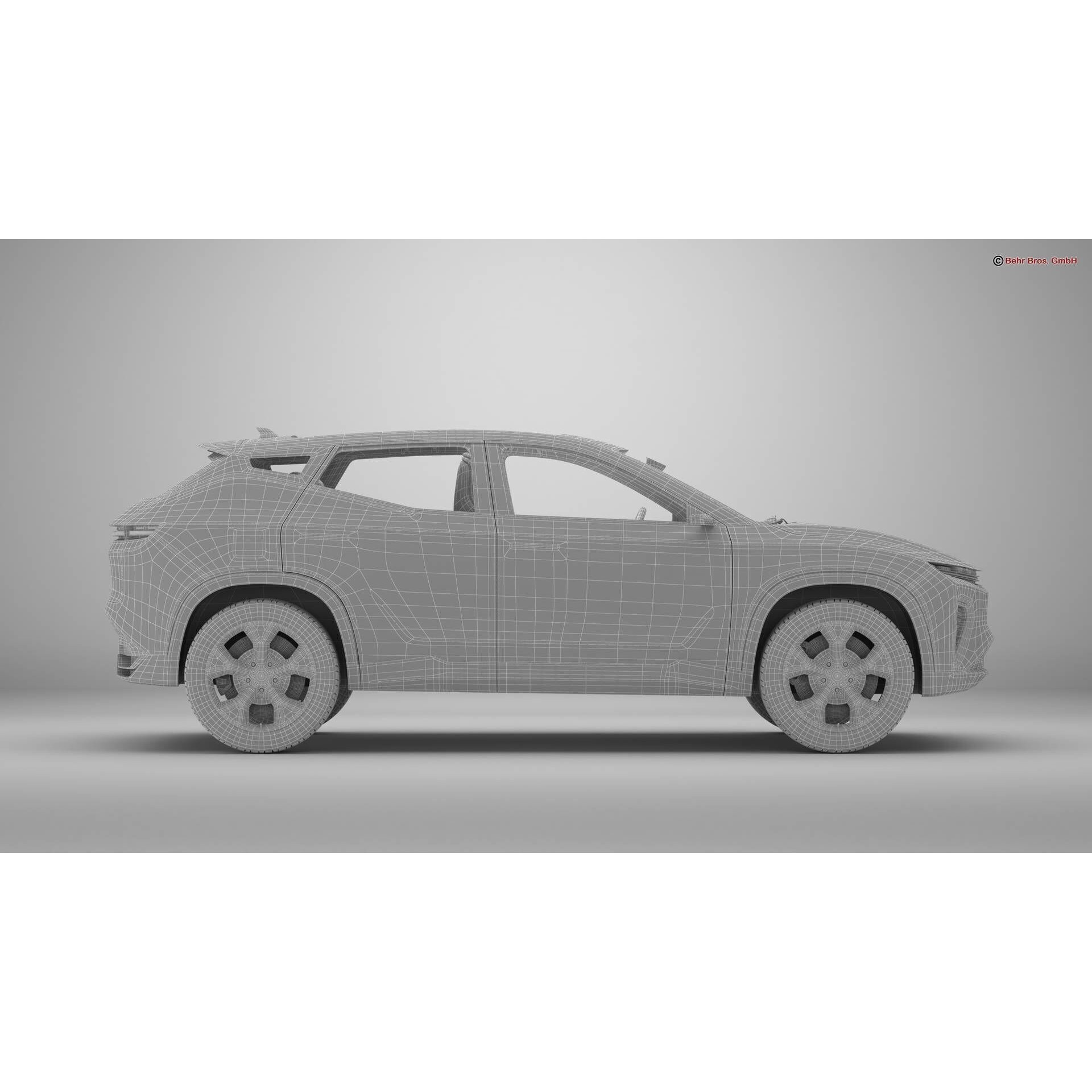 Generic Modern SUV - High-Poly Game-Ready 3D Model - View 22