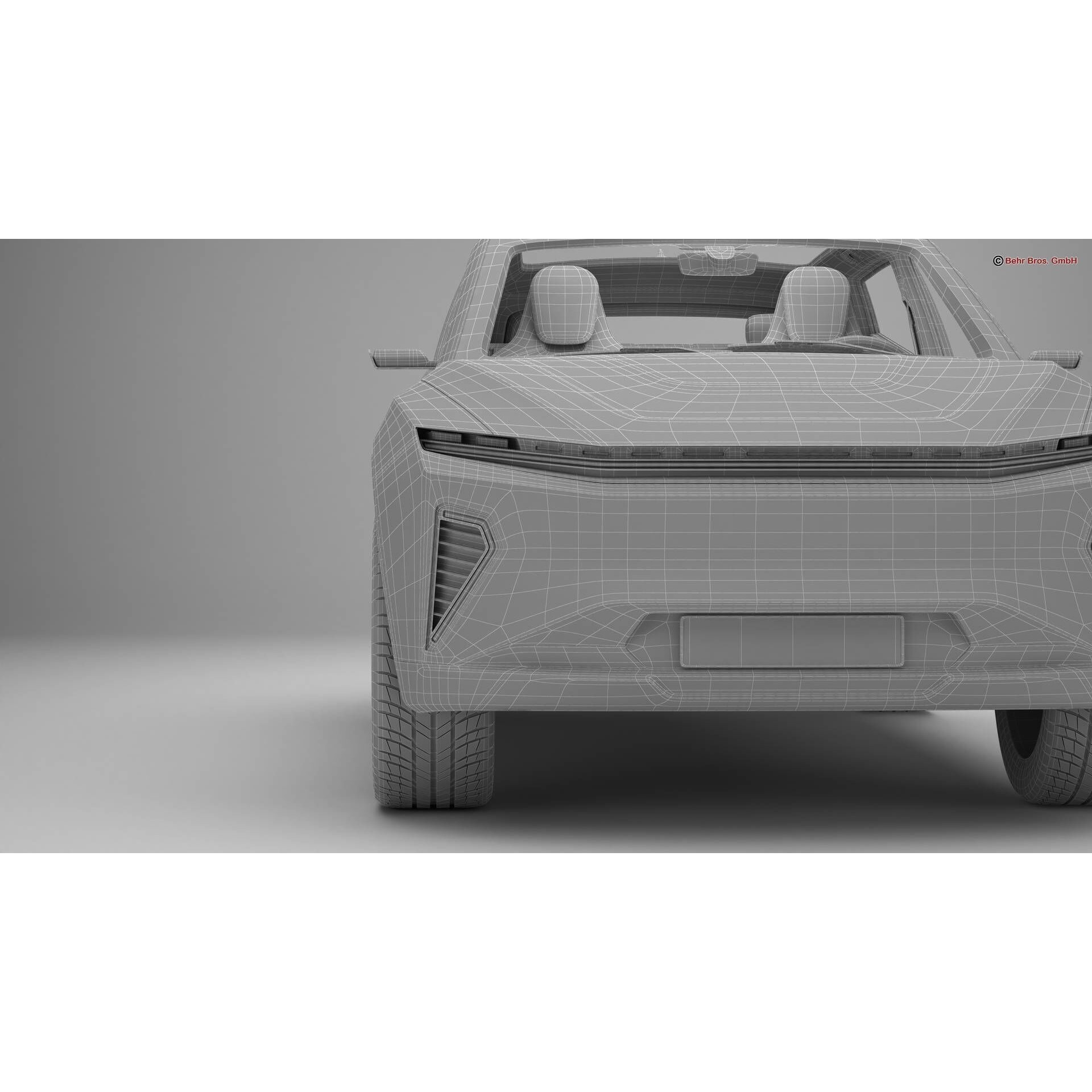 Generic Modern SUV - High-Poly Game-Ready 3D Model - View 24