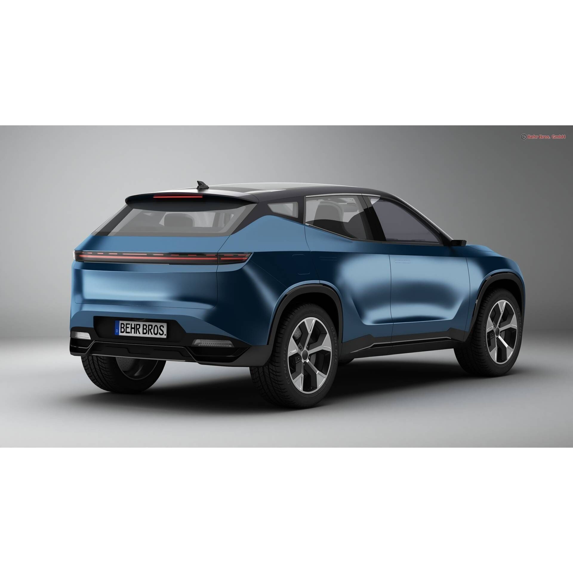 Generic Modern SUV - High-Poly Game-Ready 3D Model - View 5