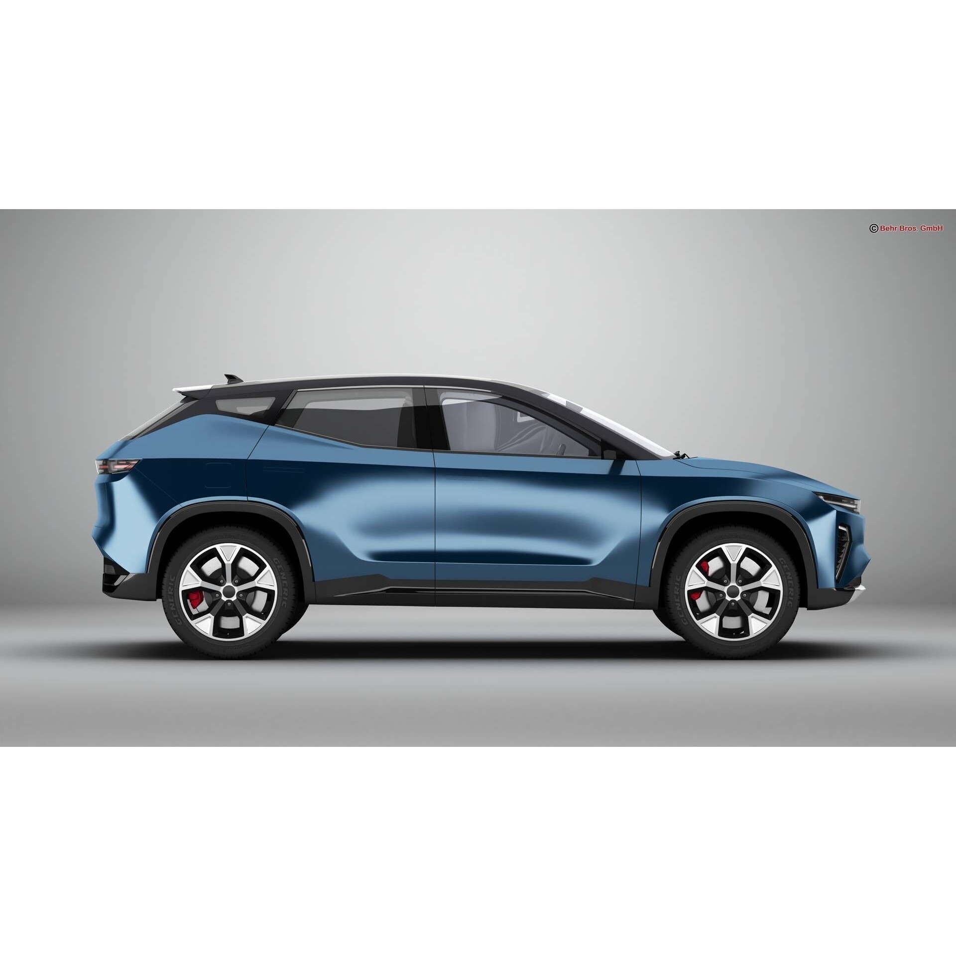 Generic Modern SUV - High-Poly Game-Ready 3D Model - View 7