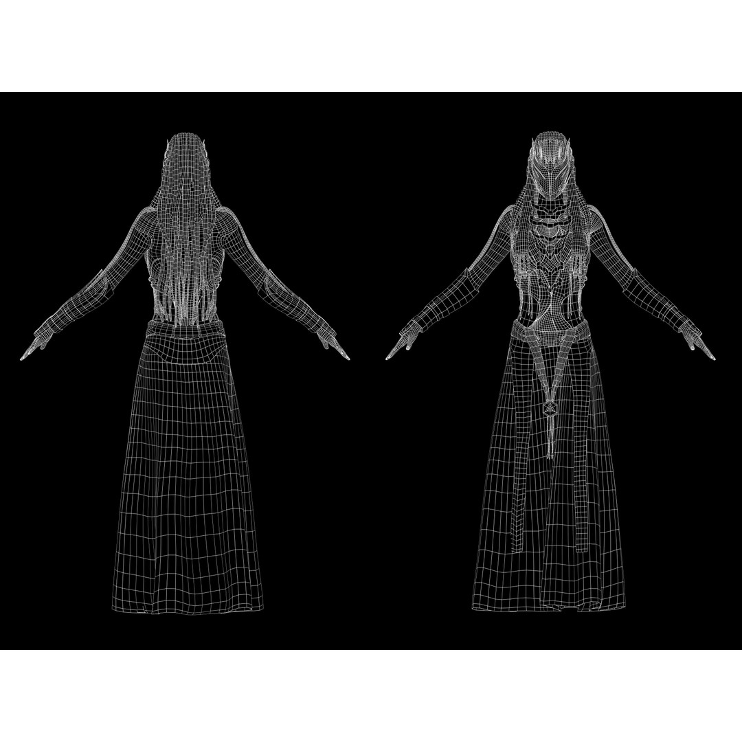 Dune Valkyrie 3D Model – Low Poly Sci-Fi Character, Rigged PBR - View 10
