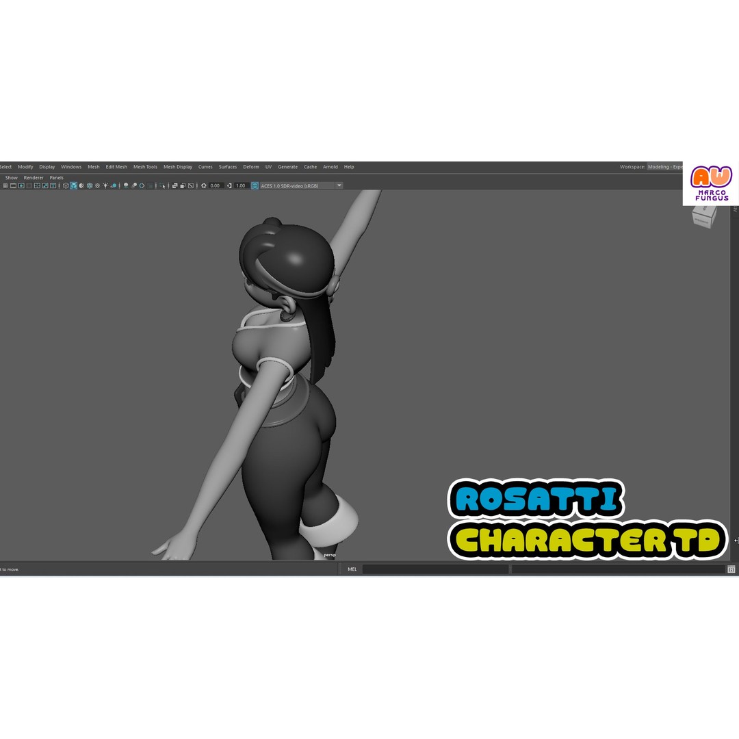 Rosatti 3D Model – Disney-Style Character, Rigged for Animation - View 10