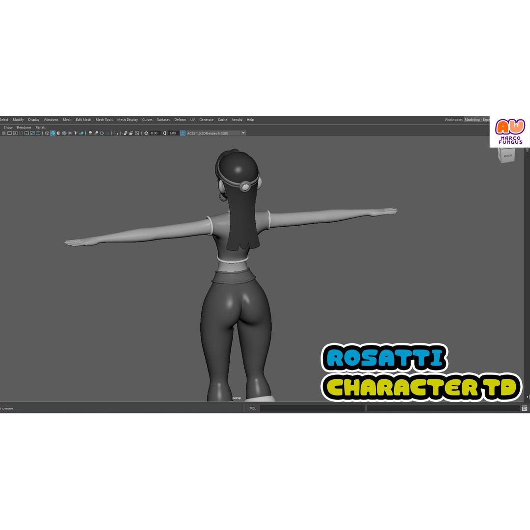 Rosatti 3D Model – Disney-Style Character, Rigged for Animation - View 11