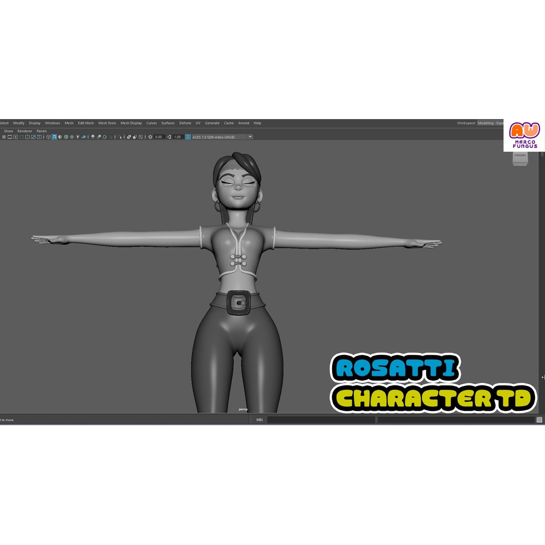 Rosatti 3D Model – Disney-Style Character, Rigged for Animation - View 12
