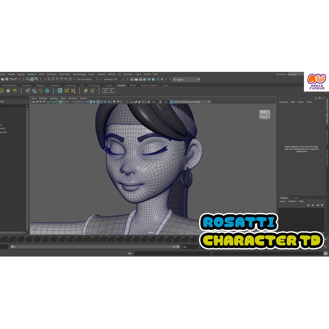 Rosatti 3D Model – Disney-Style Character, Rigged for Animation - View 3