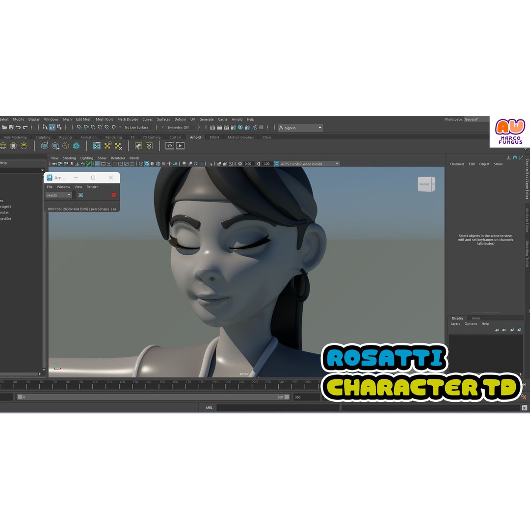 Rosatti 3D Model – Disney-Style Character, Rigged for Animation - View 4