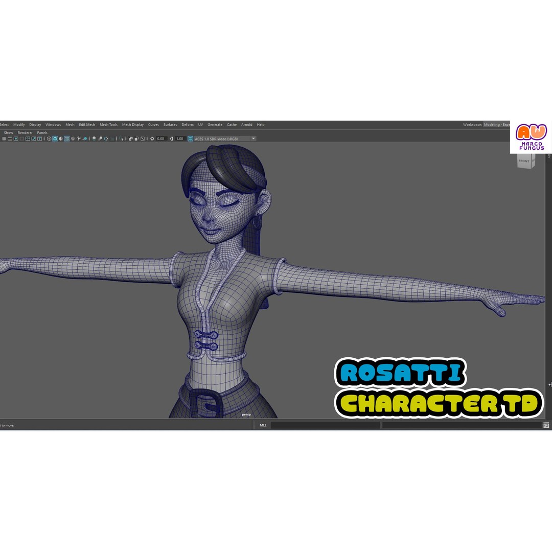 Rosatti 3D Model – Disney-Style Character, Rigged for Animation - View 6