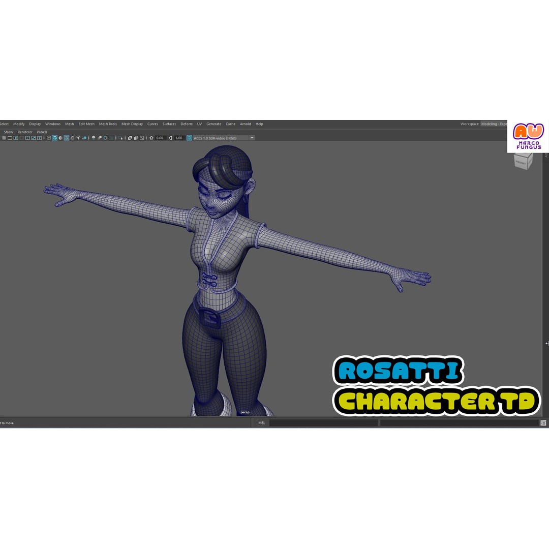 Rosatti 3D Model – Disney-Style Character, Rigged for Animation - View 7