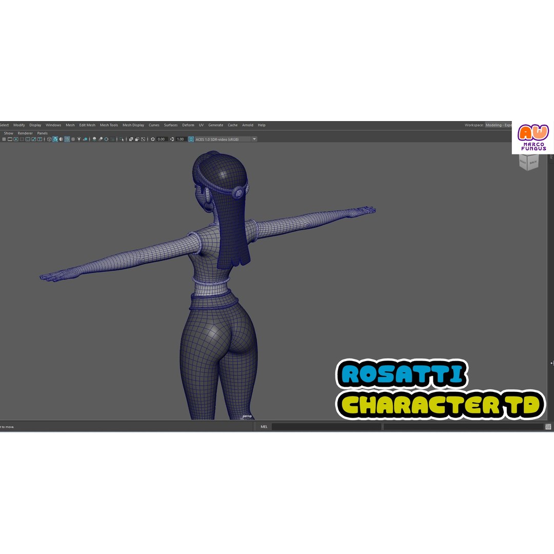 Rosatti 3D Model – Disney-Style Character, Rigged for Animation - View 8