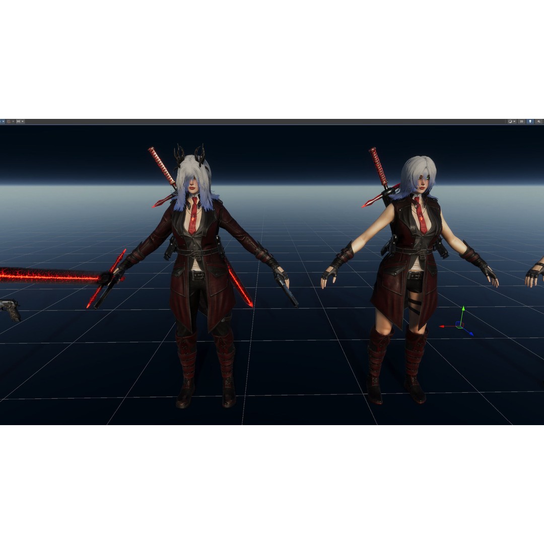 Half Blood Characters 3D Model – Low Poly Rigged Fantasy Asset, FBX