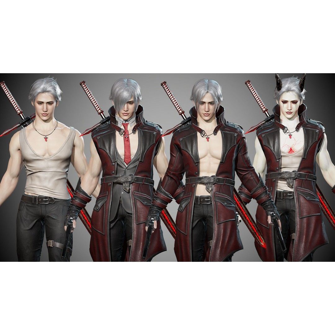 Half Blood Characters 3D Model – Low Poly Rigged Fantasy Asset, FBX - View 20