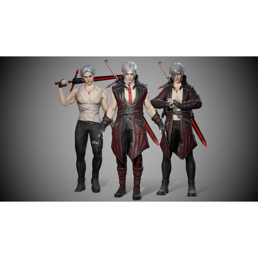 Half Blood Characters 3D Model – Low Poly Rigged Fantasy Asset, FBX - View 21