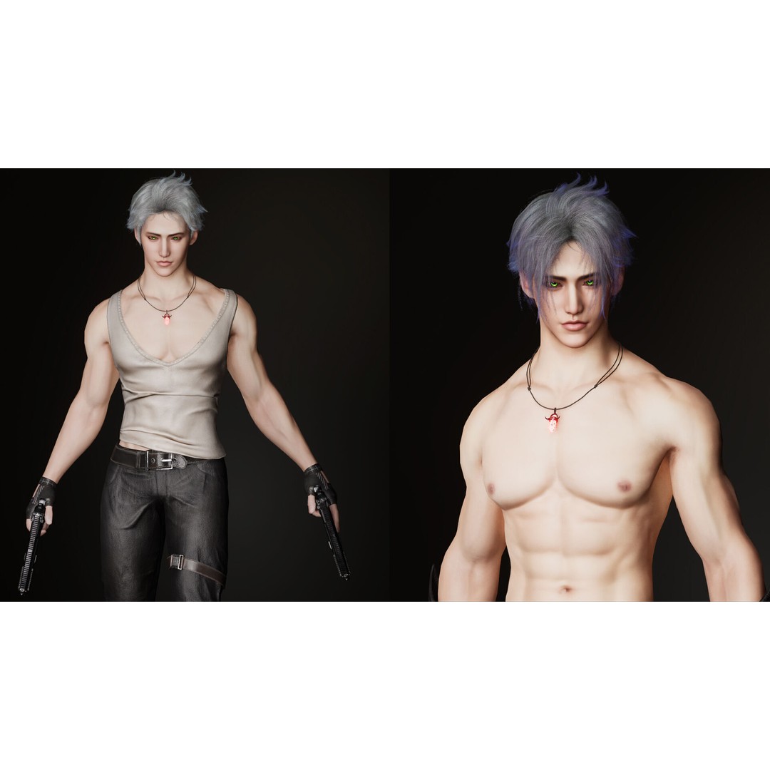 Half Blood Characters 3D Model – Low Poly Rigged Fantasy Asset, FBX - View 24