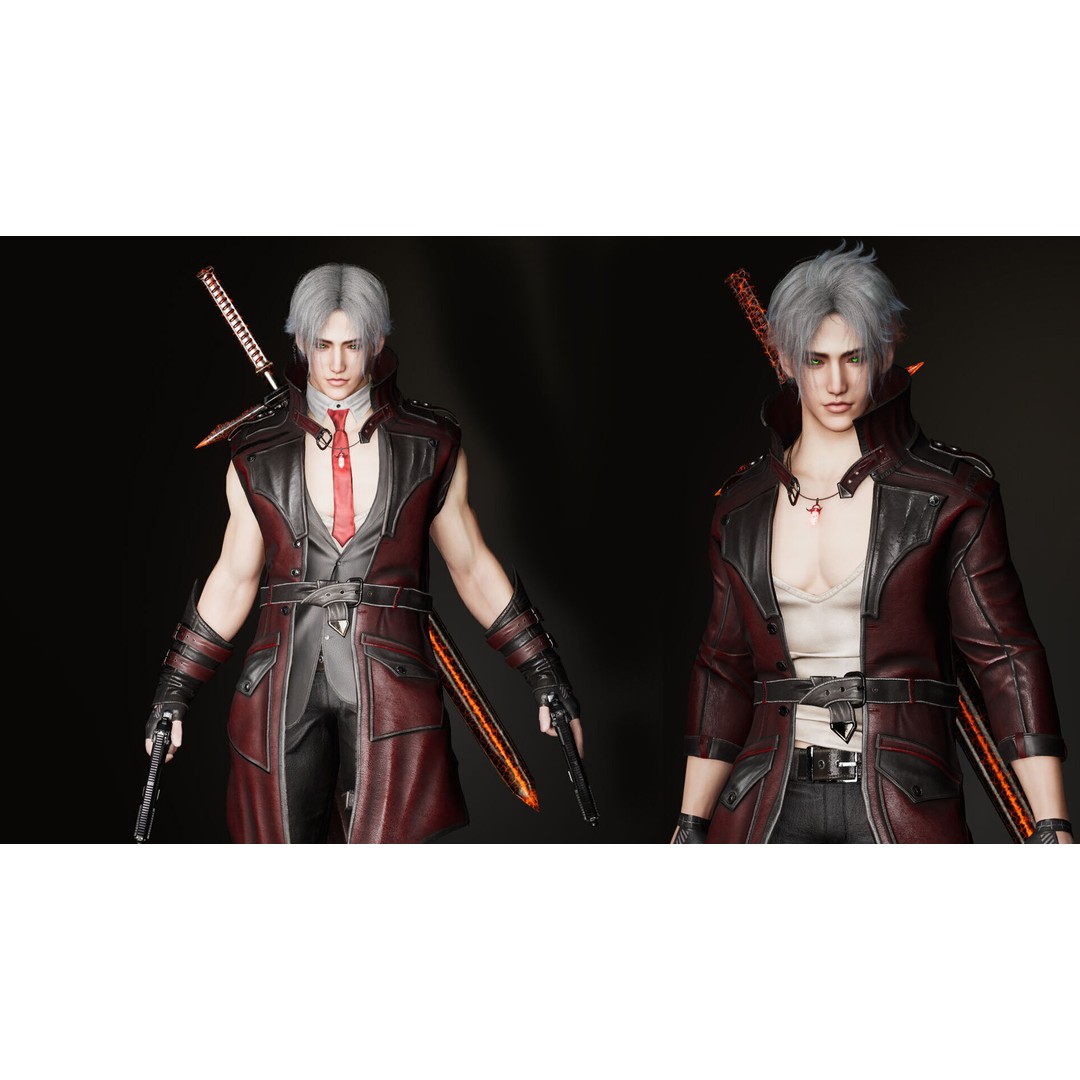 Half Blood Characters 3D Model – Low Poly Rigged Fantasy Asset, FBX - View 31