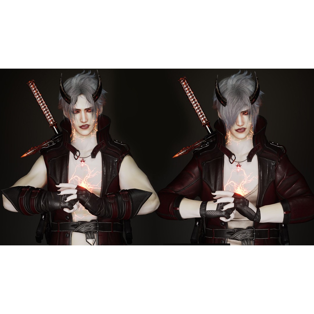 Half Blood Characters 3D Model – Low Poly Rigged Fantasy Asset, FBX - View 35