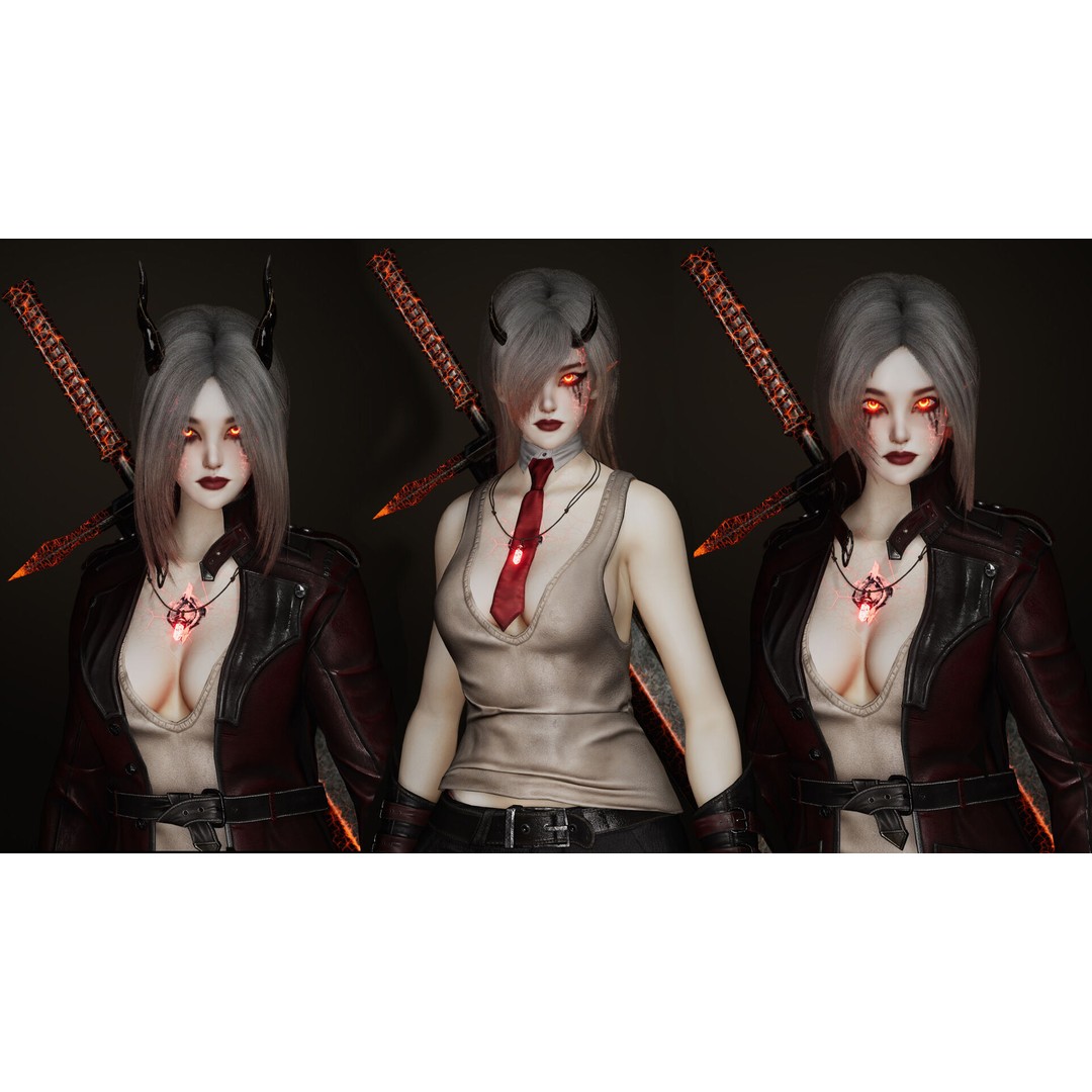 Half Blood Characters 3D Model – Low Poly Rigged Fantasy Asset, FBX - View 37