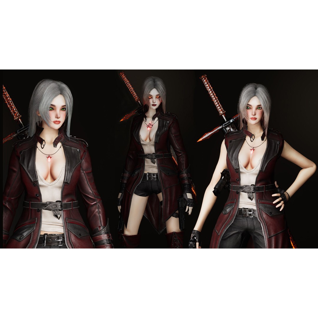 Half Blood Characters 3D Model – Low Poly Rigged Fantasy Asset, FBX - View 38
