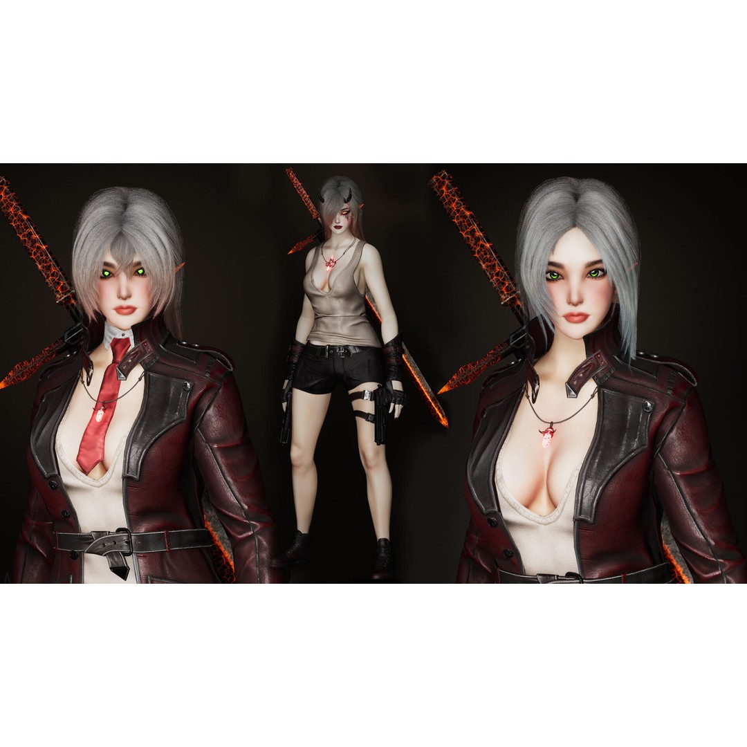 Half Blood Characters 3D Model – Low Poly Rigged Fantasy Asset, FBX - View 39