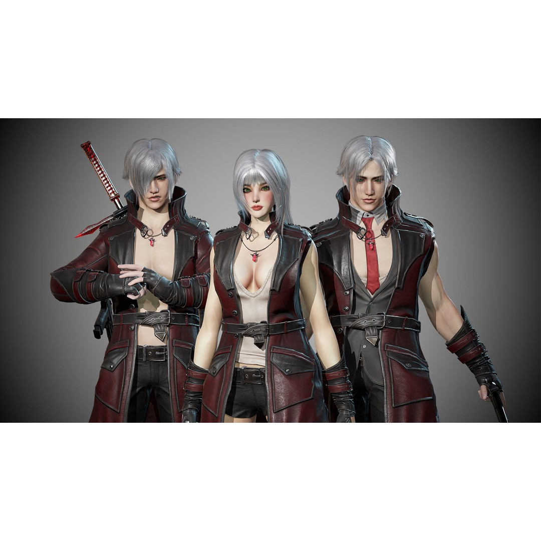 Half Blood Characters 3D Model – Low Poly Rigged Fantasy Asset, FBX - View 4