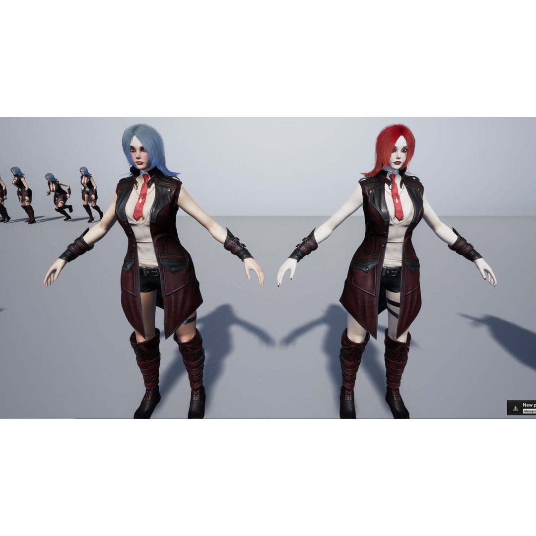 Half Blood Characters 3D Model – Low Poly Rigged Fantasy Asset, FBX - View 46