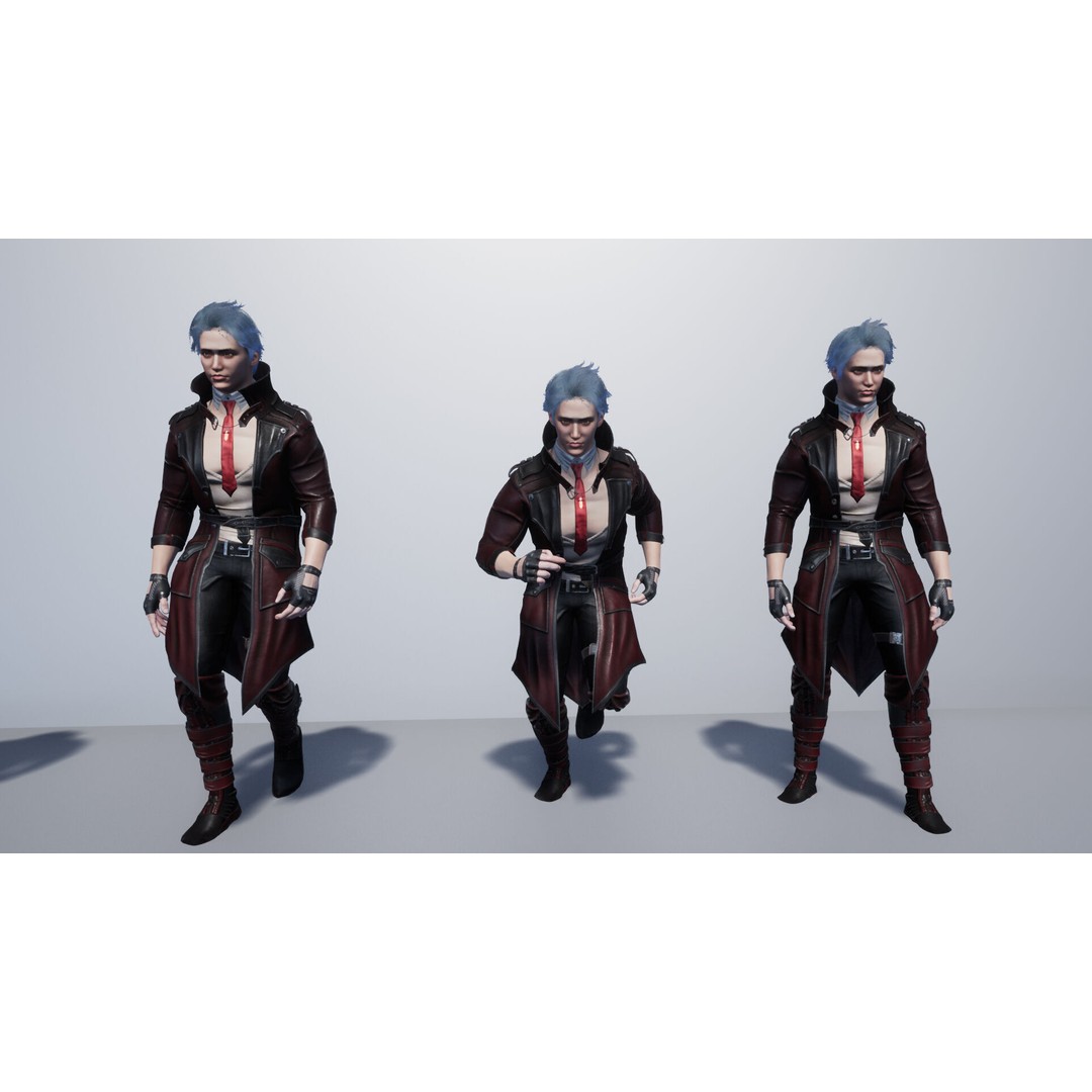 Half Blood Characters 3D Model – Low Poly Rigged Fantasy Asset, FBX - View 49